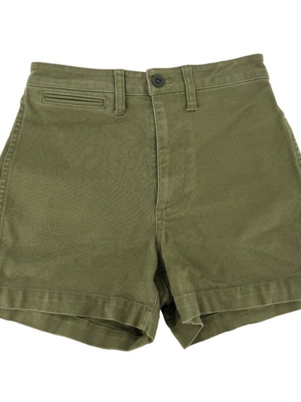 Madewell Camp Shorts Olive Green High-Rise Sz 25
